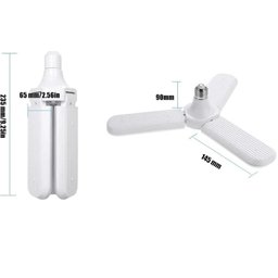 Lâmpada Luminária de Led em Pétala Potente p/ Salão Galpão Casa Bancada 48w - 5