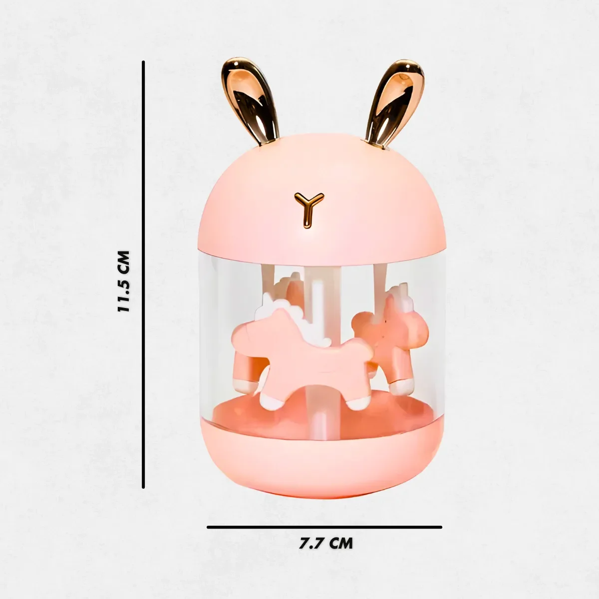 Umidificador Encantador Carrossel Luz Suave Led (rosa) - 8