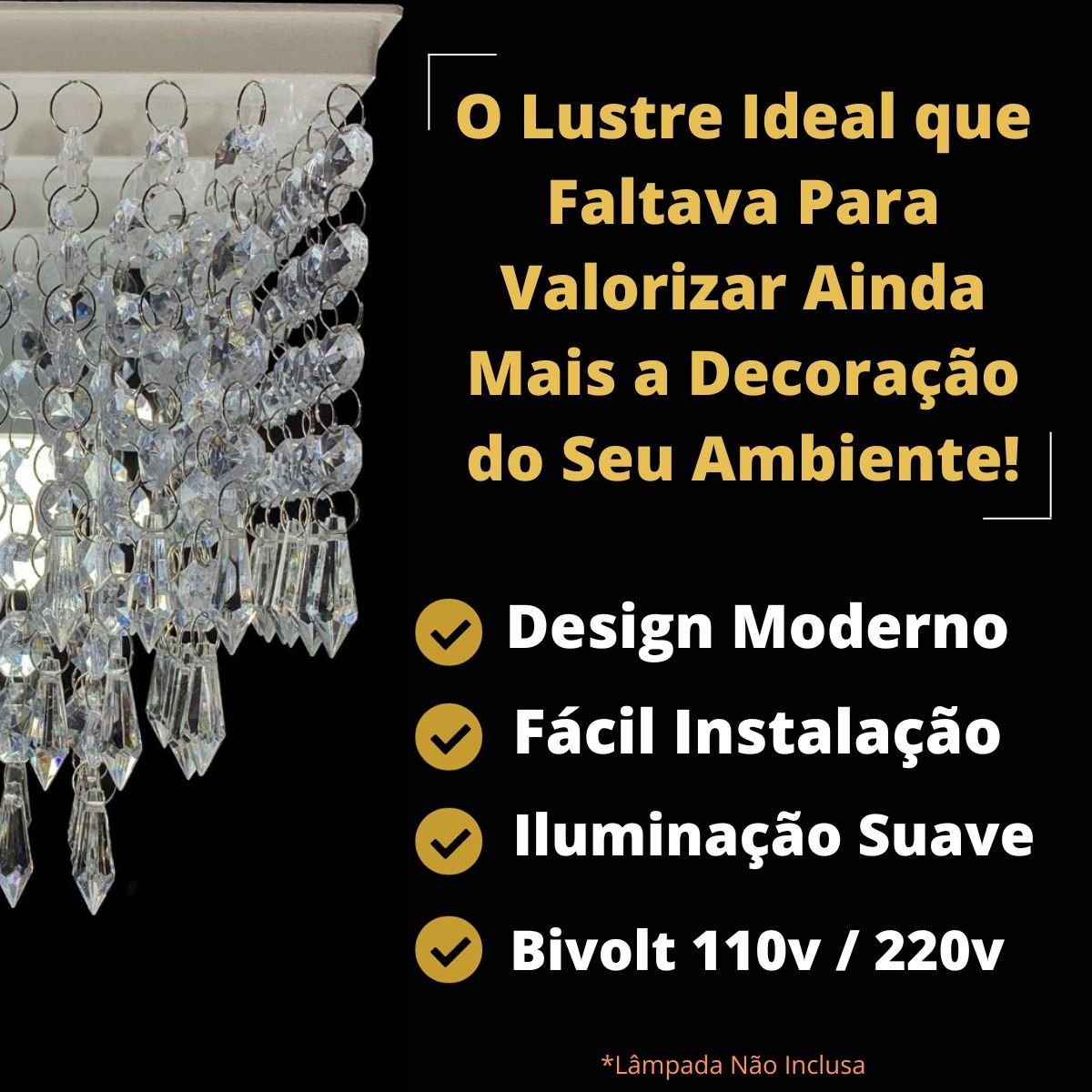 Luminária Plafon Decorar Cozinha Iluminar Quarto Decoração Lavabo Lustre Para Hall 19x21cm - 3