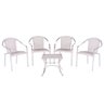 Mesa com 4 cadeiras em aluminio e fibra sintetica Tóquio, area gourmet, jardim, varanda, edicula - 1