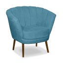 Ver imagem 4 de Kit 02 Poltrona Pétala Flor Decorativa Suede Azul Claro