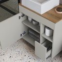 Ver imagem 7 de Conjunto Banheiro Gabinete com Cuba e Espelheira 3 Portas 1 Gaveta 60cm Multimóveis Crart-CON015 -