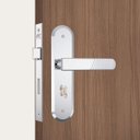 Ver imagem 2 de Fechadura Stam 1820/21 Espelho Inox para Banheiro broca 40mm
