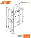 Ver imagem 3 de Fechadura Stam 950 Bico Papagaio Correr Wc Rq1 Inox Polido
