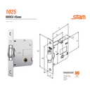 Ver imagem 4 de Fechadura Stam 1025 Pivotante para Banheiro Quadrada Dourado
