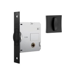 Fechadura Stam 1025 Pivotante para Banheiro Quadrada Black - 1