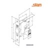 Fechadura Stam Pivotante 1005 Rolete Quadrado Black 85mm - 2