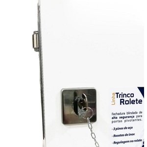 Fechadura Arouca Pivotante 4310R Quadrado Inox Cilindro 9cm