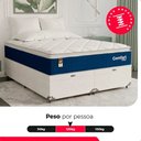 Ver imagem 5 de Cama Box Baú Queen + Colchão Comfort Class Pillow Top Azul/suede Branco