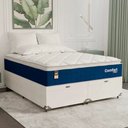 Ver imagem 7 de Cama Box Baú Queen + Colchão Comfort Class Pillow Top Azul/suede Branco