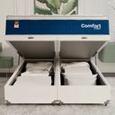 Ver imagem 6 de Cama Box Baú Queen + Colchão Comfort Class Pillow Top Azul/suede Branco