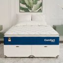 Ver mais imagens de Cama Box Baú Queen + Colchão Comfort Class Pillow Top Azul/suede Branco