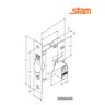 Fechadura Stam Pivotante 1005 Rolete Quadrado Cromado 85mm - 3