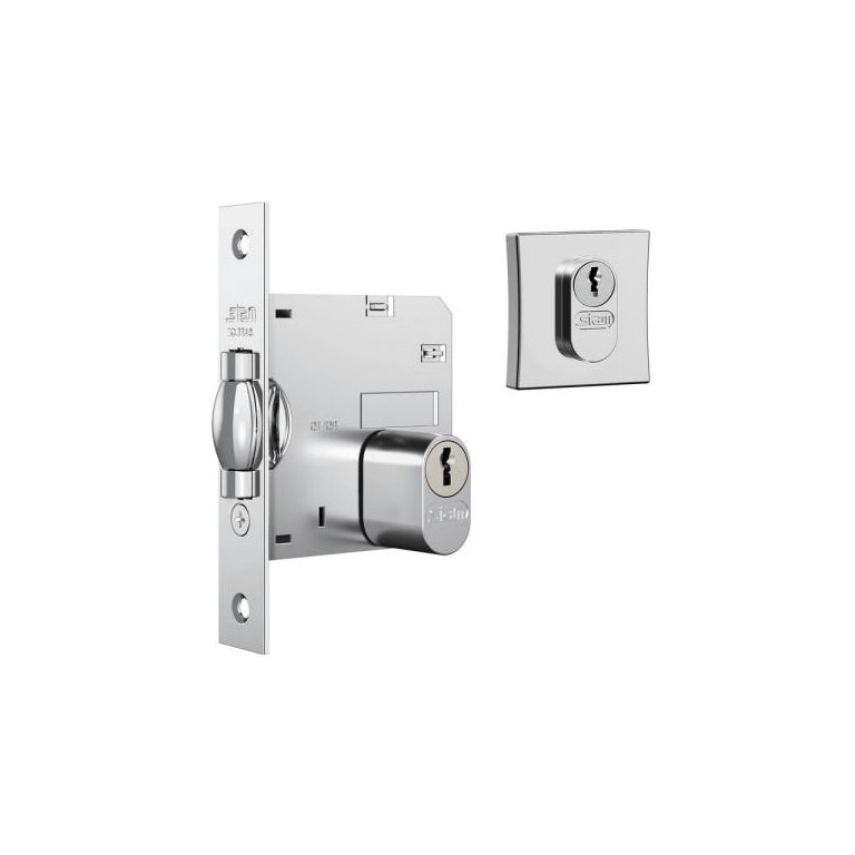 Fechadura Stam Pivotante 1005 Rolete Quadrado Cromado 85mm
