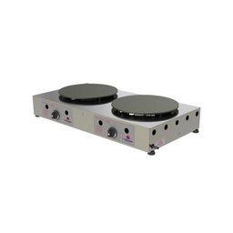 Chapa Crepe Francês Esmaltada 2 Redondas a Gás Aço Inox Cozinha Versátil Progás - 1