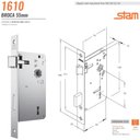 Ver imagem 2 de Fechadura Interna Inox 55mm Stam 1610/09