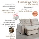 Ver imagem 7 de Sofá Luna 4 Lugares Retrátil Reclinável Veludo Luxo 1,80m