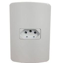 Conjunto 4×2 Linha B3 Branco sleek MarGirius 4x2" B3 2 Tomada 2P+T 10 A + tomada USB 1A - 1