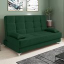 Ver imagem 7 de Sofá Cama Equador 193 cm Encosto Reclinável Veludo Pés Plástico Cromado - D’Rossi Verde Milit