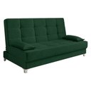 Ver imagem 6 de Sofá Cama Equador 193 cm Encosto Reclinável Veludo Pés Plástico Cromado - D’Rossi Verde Milit