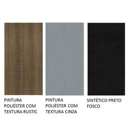 Conjunto Sala de Jantar Mesa Tampo de Madeira 4 Cadeiras Rustic/cinza/preto Samara Madesa - 10