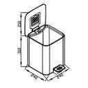 Ver imagem 6 de Lixeira Retangular Bronze com Pedal e Balde Plástico de 9L GhelPlus