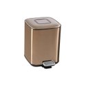 Ver imagem 1 de Lixeira Retangular Bronze com Pedal e Balde Plástico de 9L GhelPlus