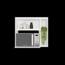 Ver imagem 7 de Nicho para Forno Microondas 100% Mdf Cozinha Sevilha