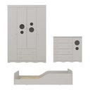 Ver imagem 4 de Quarto Infantil Completo com Minicama Montessoriana Sonho Multimóveis MP4886 Off White Off White