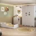 Ver imagem 1 de Quarto Infantil Completo com Minicama Montessoriana Sonho Multimóveis MP4886 Off White Off White