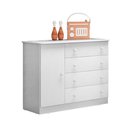 Ver imagem 2 de Kit Quarto de Bebê Doce Sonho com Berço Mini Cama Cômoda Sapateira e Colchão D18 130x70 Movellu