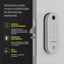 Ver imagem 5 de Combo Fechadura Digital Lia Bp para Porta Correr Branca Yale