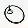 Pendurador de Toalha Argola Vintage Retrô Preto com Porcelana - 2