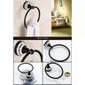 Pendurador de Toalha Argola Vintage Retrô Preto com Porcelana - 3