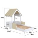Ver mais imagens de Cama Infantil Montessoriana Casinha Solteiro Araguaia Branco/Carvalho - Completa Móveis
