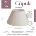 Ver imagem 2 de Cúpula de Abajur 30x20x50cm Tecido Algodão Soquete Importado Ref 25