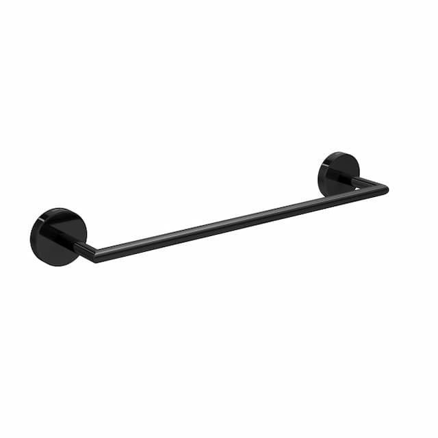 Porta Toalha Barra 30Cm Acessórios Disco Black Noir  2040.BL.030.DSC.NO