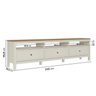 Conjunto de Sala 2 Peças com 1 Rack e 1 Cristaleira Madeira Maciça Ananda CabeCasa MadeiraOriginals - 3