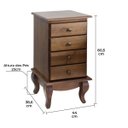 Ver imagem 7 de Mesa de Cabeceira 4 Gavetas Pés Luiz Xv Genebra 5256 - Capuccino