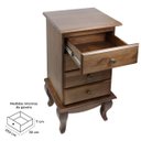 Ver imagem 4 de Mesa de Cabeceira 4 Gavetas Pés Luiz Xv Genebra 5256 - Capuccino