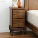 Ver imagem 2 de Mesa de Cabeceira 4 Gavetas Pés Luiz Xv Genebra 5256 - Capuccino