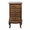 Ver imagem 3 de Mesa de Cabeceira 4 Gavetas Pés Luiz Xv Genebra 5256 - Capuccino