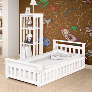 Cama Infantil com Grade Bella Branco sem Colchão