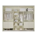 Ver imagem 3 de Guarda-Roupa Casal Hanover 2 Portas 6 Gavetas 100% MDF Flex Off White/Peroba - Mademarques