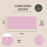 Cabeceira Queen Modulada Reta Cama Box Corino Rosa Bebê - 2