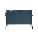 Ver imagem 3 de Namoradeira Mona Luxo Decorativa Recepção - Suede Azul Marinho