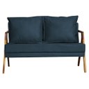 Ver imagem 1 de Namoradeira Mona Luxo Decorativa Recepção - Suede Azul Marinho