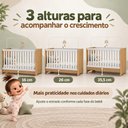 Ver imagem 6 de Quarto de Bebê Completo com Berço Americano 3 em 1 p/Colchão 130x70cm Flor Multimóveis MP4938