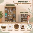Ver imagem 5 de Quarto de Bebê Completo com Berço Americano 3 em 1 p/Colchão 130x70cm Flor Multimóveis MP4938