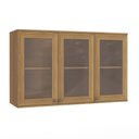 Ver imagem 1 de Armário Aéreo Celeste Kappesberg 100% Mdf 3 Portas com Vidro Nogueira 120cm